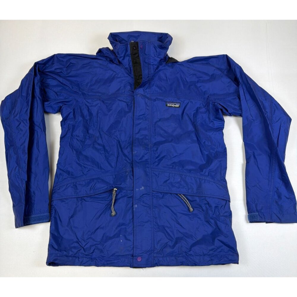Vtg 2001 Patagonia Storm Jacket Blue Magenta Snaps Men's L/XL Shell STY 83617